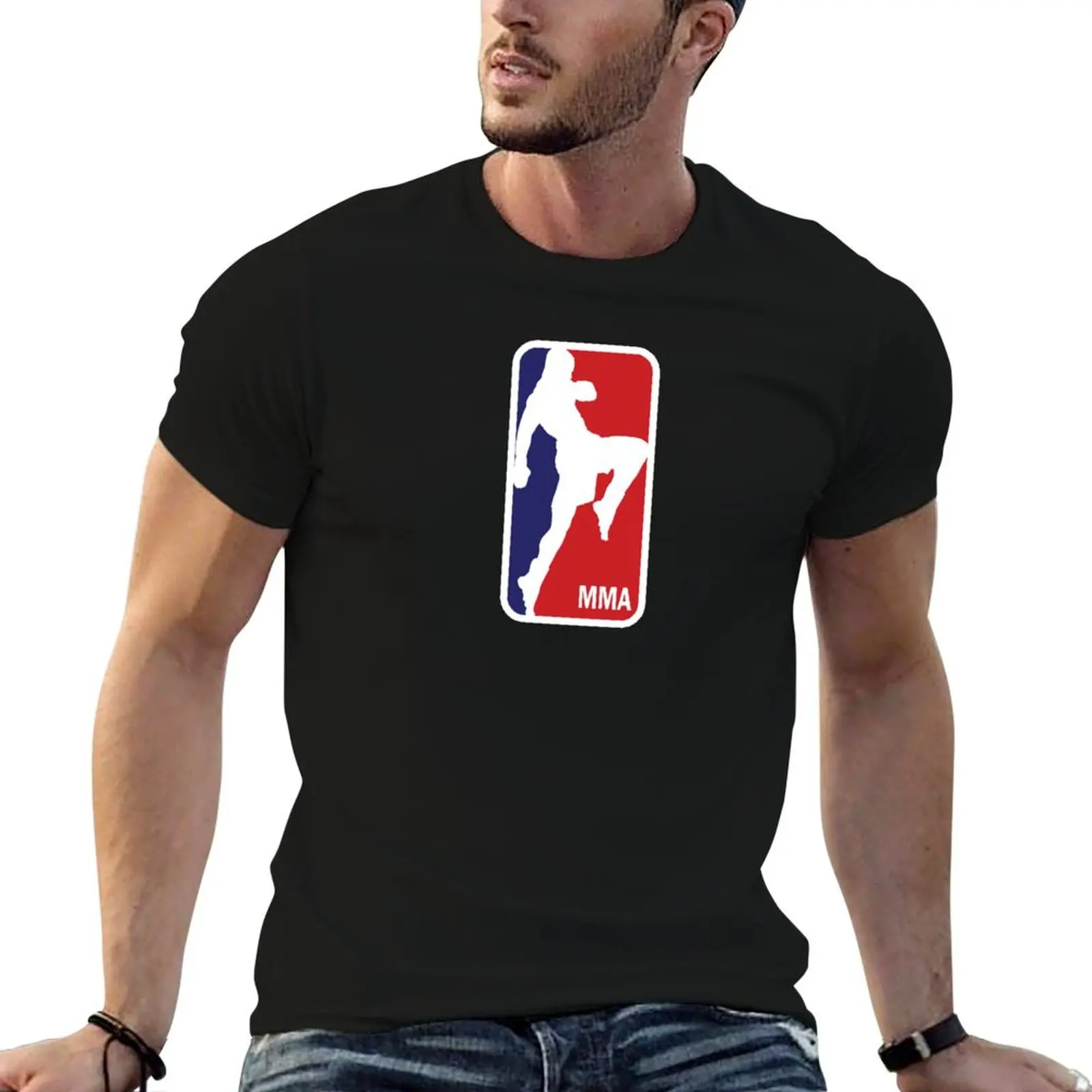 

National MMA T-Shirt korean fashion essential t shirt for a boy cotton t shirt men