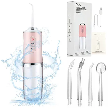 Powerful battery portable electric individual 230ml 3 modes toothbrush combo teeth cleaning oral irrigator water dental flosser