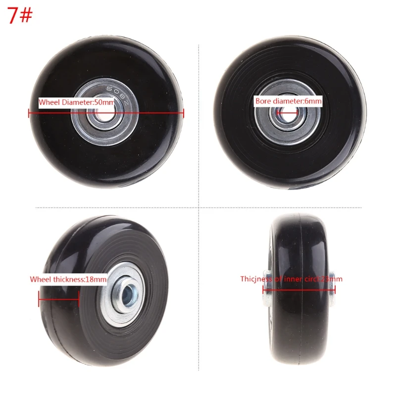 1PC Plastic Swivel Wheels Luggage Rotating Wheel Suitcase Replacement Casters Parts