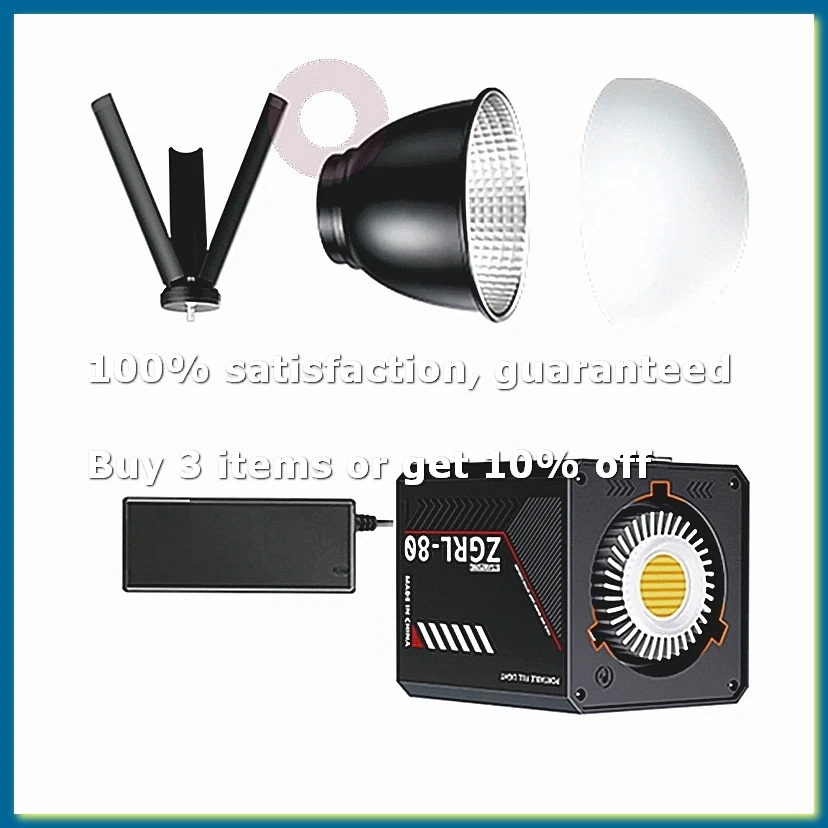 ●60W Pro Portable LED Video Light COB Bi-Color Photography Light 2800K-7500K for Livestreaming Filming Light EU PLUG-A57M
