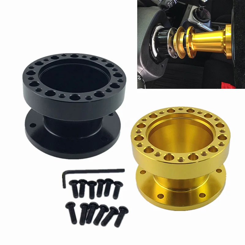 New 51mm Steering Wheel Spacer Adapter Hub Boss Kit Universal Aluminum For MOMO OMP CSL2018