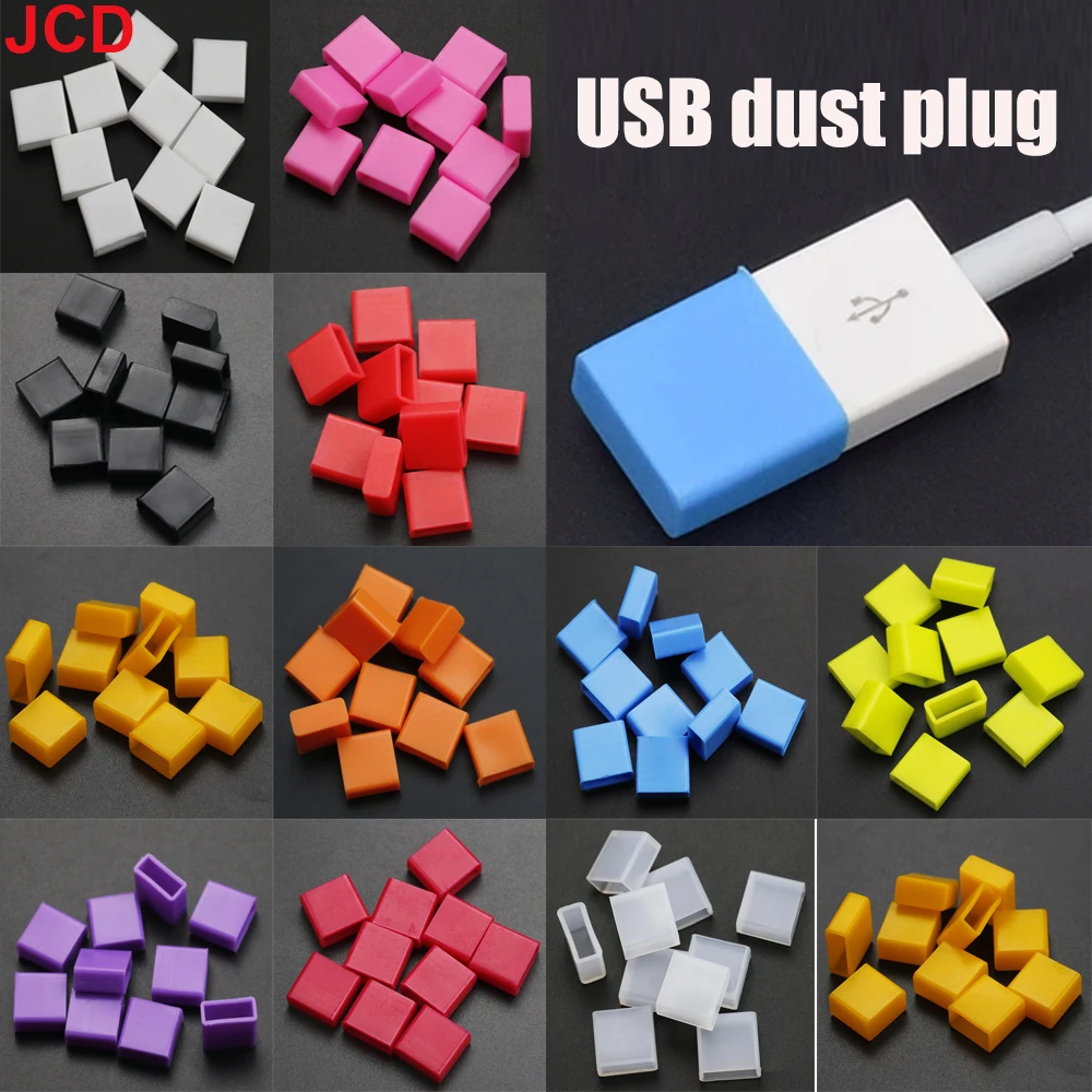 10pc Dust Plug Cap For USB Port Male Data Cable Charging Port Universal Protector Cover For USB A Port Flash Disk Protection Cap