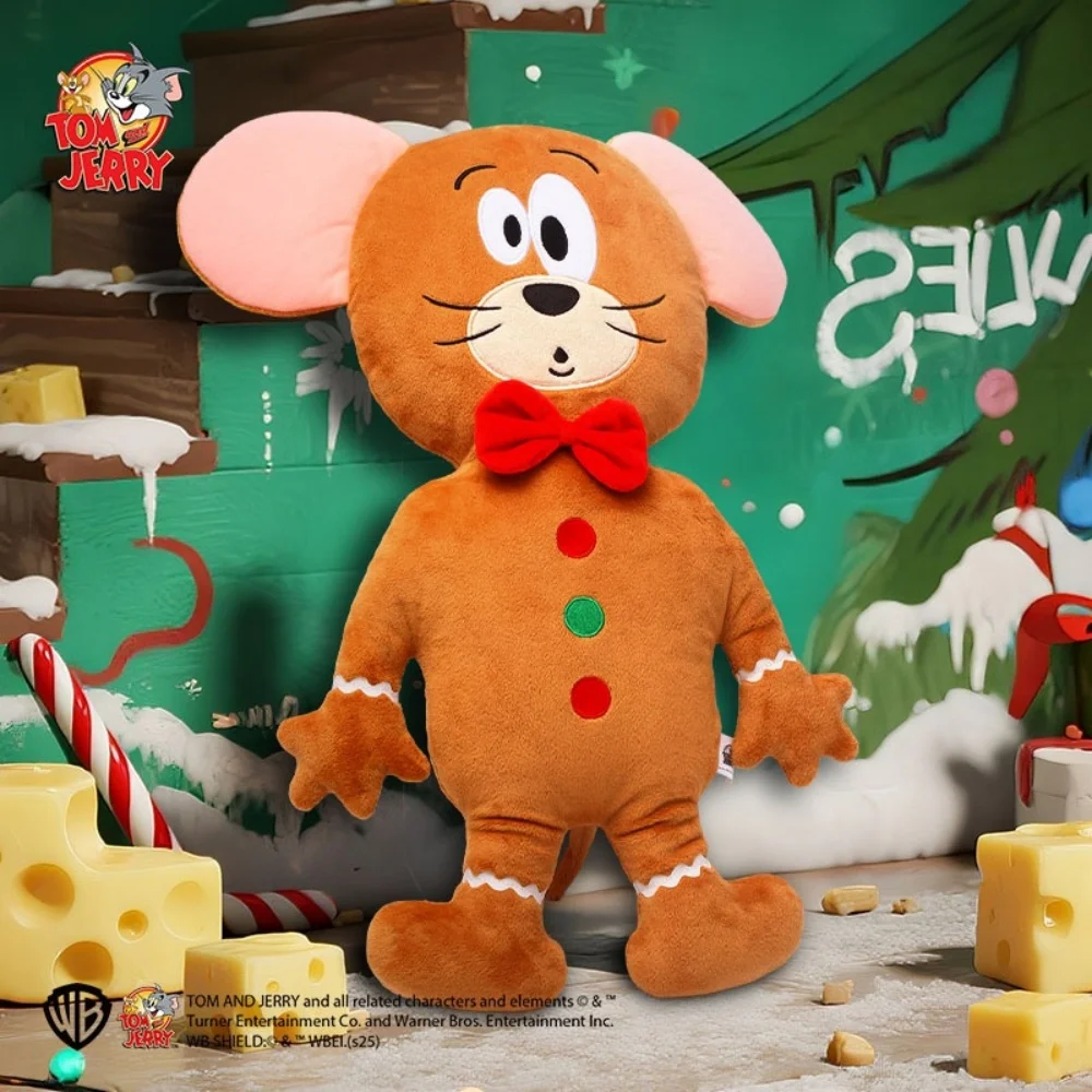 

Подлинная плюшевая кукла Том и Джерри, пряничный человечек, мышь, плюшевая игрушка, мультяшная аниме, периферийные устройства для девочек, подарки на день рождения