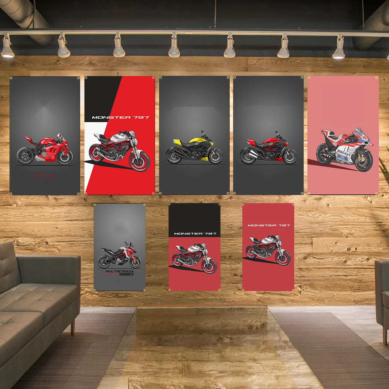 90x150cm 3X5FT Wall Decoration Ducatis Motorcycle Flag Polyester Printed Banner For Decor