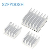 3PCS Adhesive Raspberry Pi Heatsink Cooler Pure Aluminum Heat Sink Set Kit Radiator For Cooling Raspberry Pi 2 B