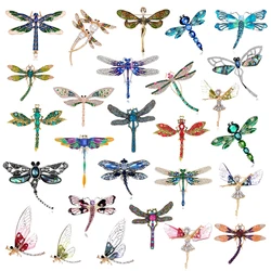 Hot Selling Shiny Rhinestone Dragonfly Brooch Creative Animal Insect Pins Everyday Accessories Unisex Friends Jewelry Gifts