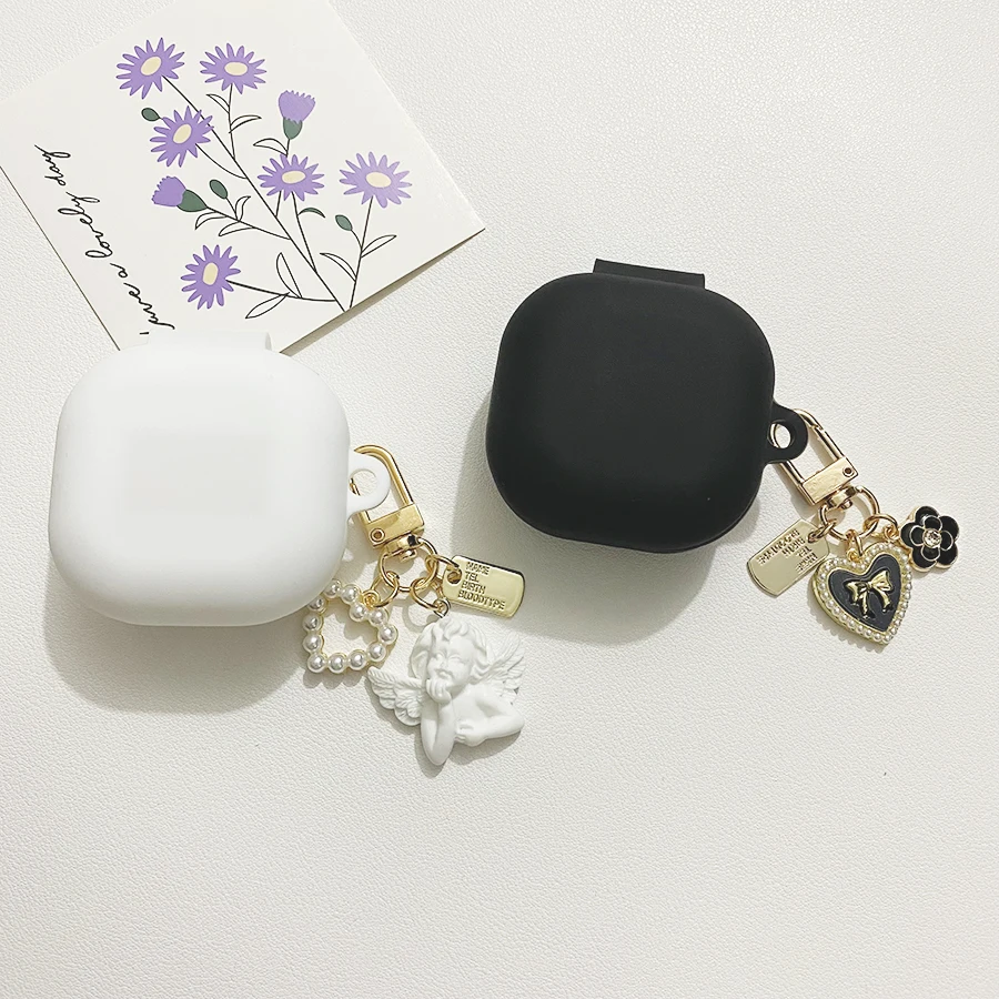 ل ATH-CKS50TW2 حافظة موضة زهرة قلادة الحبل/لطيف الدب سماعة سيليكون غطاء ل ATH-CKS50 TW2 غطاء