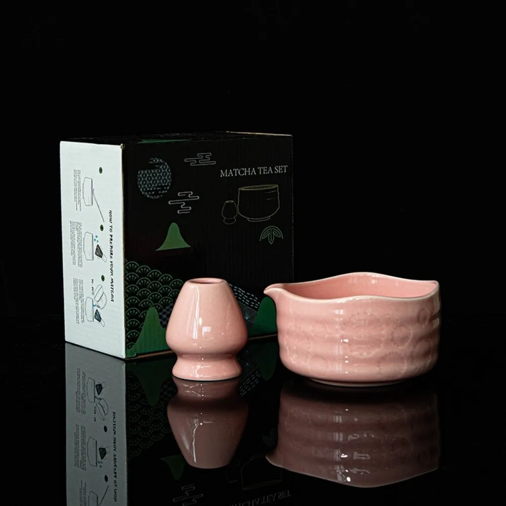 جديد وعاء ماتشا من السيراميك زهرة مع صب صنبور ماتشا صنع عدة بلون قابلة لإعادة الاستخدام طقم شاي ياباني عشاق الشاي