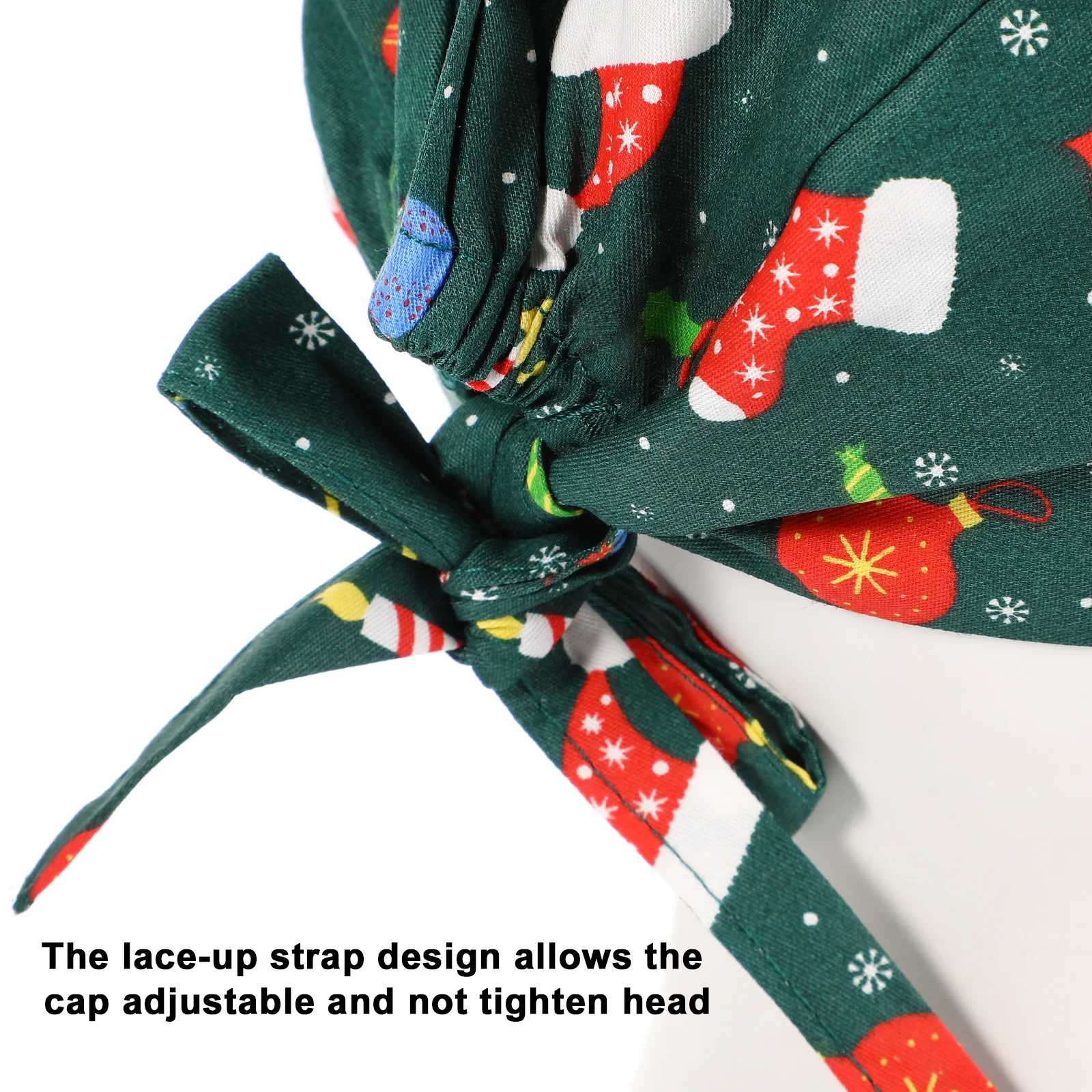 Christmas Operating Cap Working Hat Hair Accessory Printed Cotton Men and Women