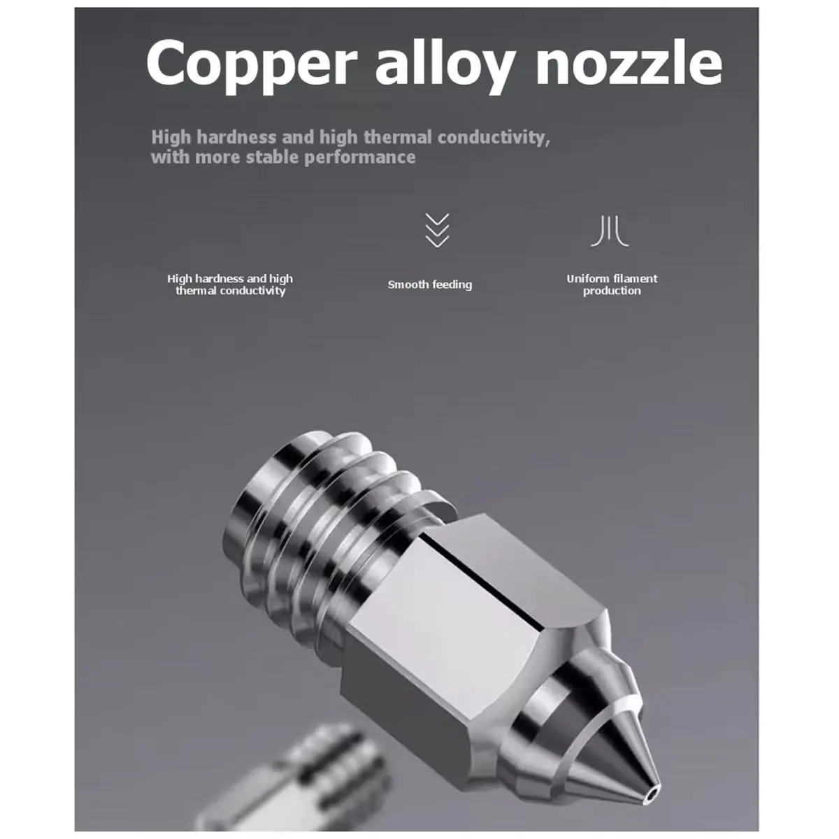 Upgrade for 5 Max Nozzles, 8pcs 3D Printer High End Copper Alloy Nozzle 500℃ High Temperature Coppe