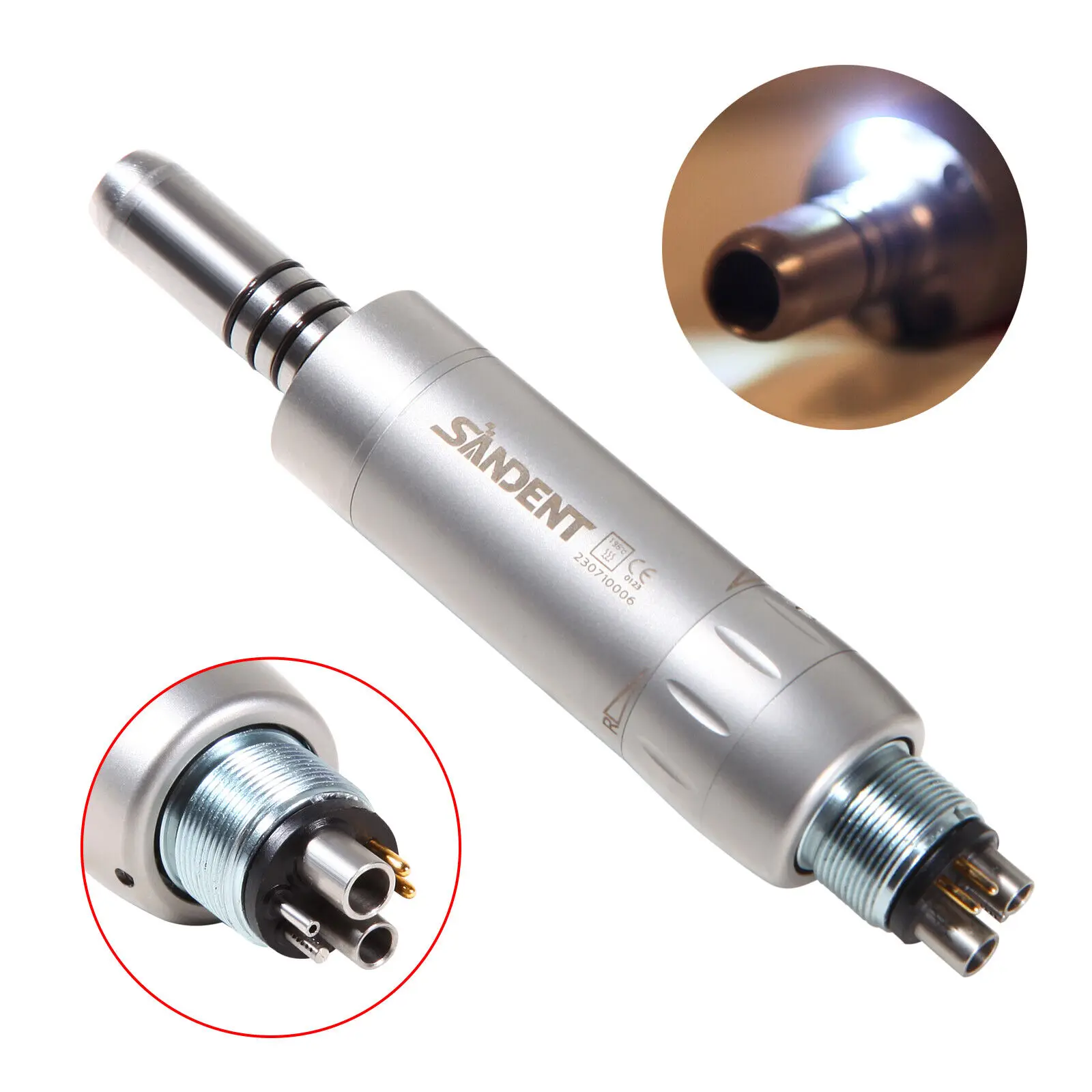 Dental Prophy Internal Water Spray Handpiece Air Motor 6Hole LED Electric Micro Motor 1:1 Fiber Optic NSK Style