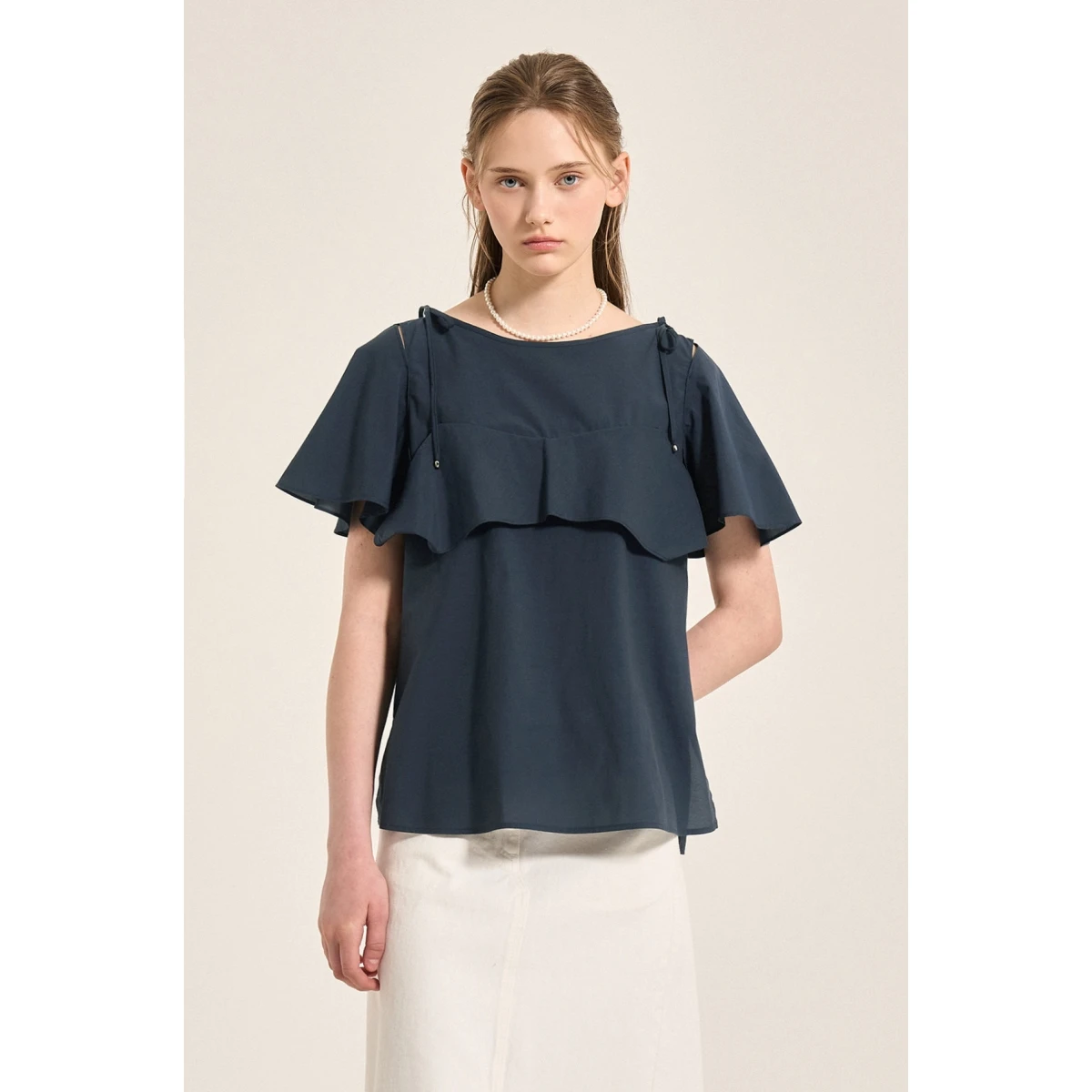 

Sweet Fene Agel ~ Лето 25 Свободная тонкая женская блузка с вырезом на бретельках, 2 цвета, французская круглая блузка Ne ort Sve