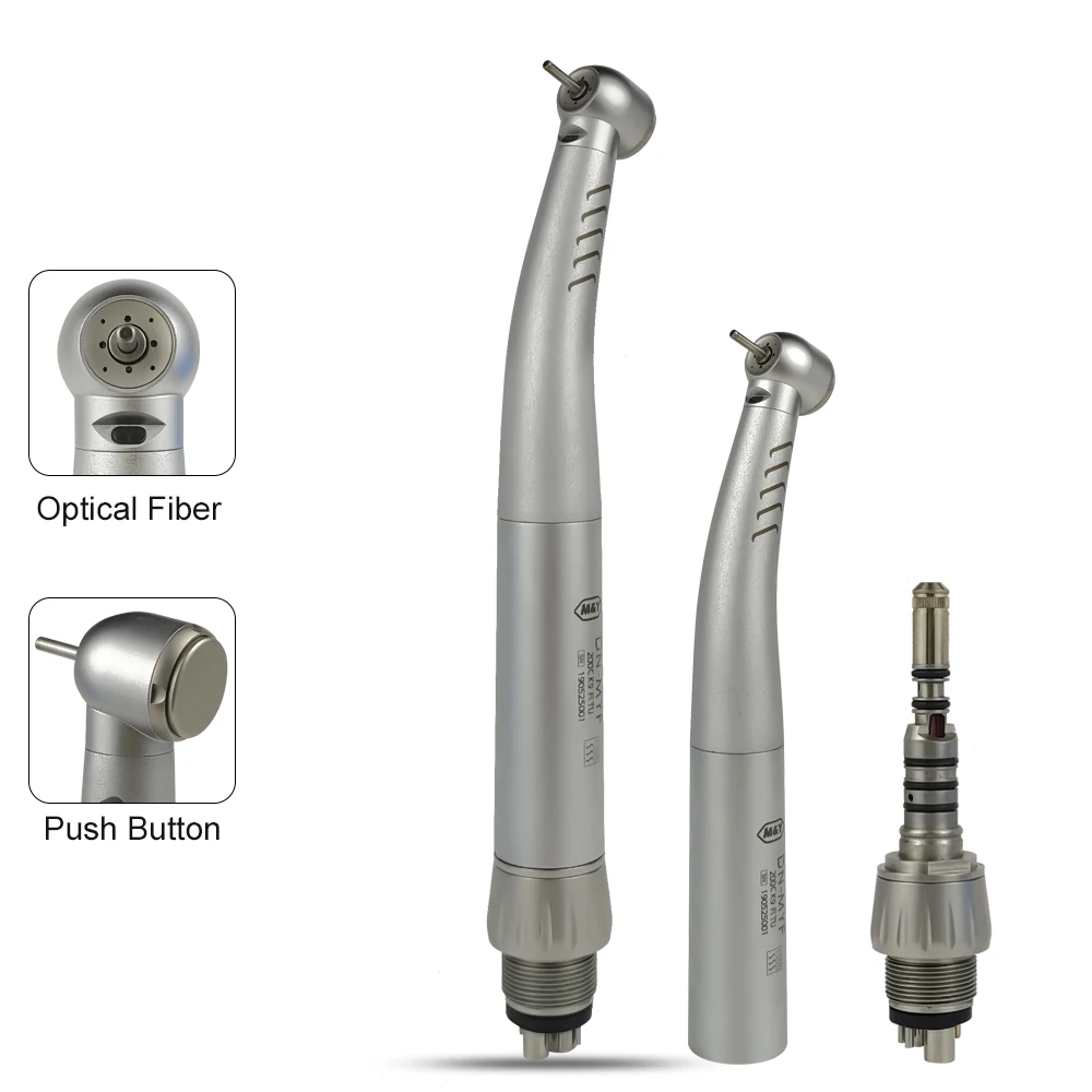 de ntal Quick Coupling Type KV9000 Push Button High Speed Handpiece With Four Water Spray Fiber Optic Air Turbine Dentists