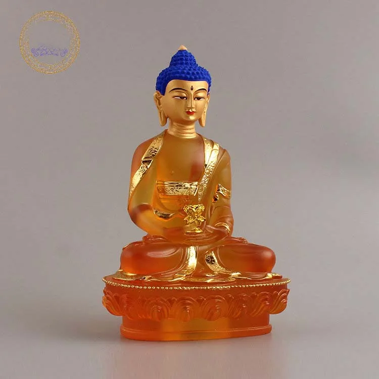 Southeast Asia faith home Store SAFE GOOD LUCK Talisman Amitabha Sakyamuni Medicine Tathagata Buddha FENG SHUI Sculpture statue