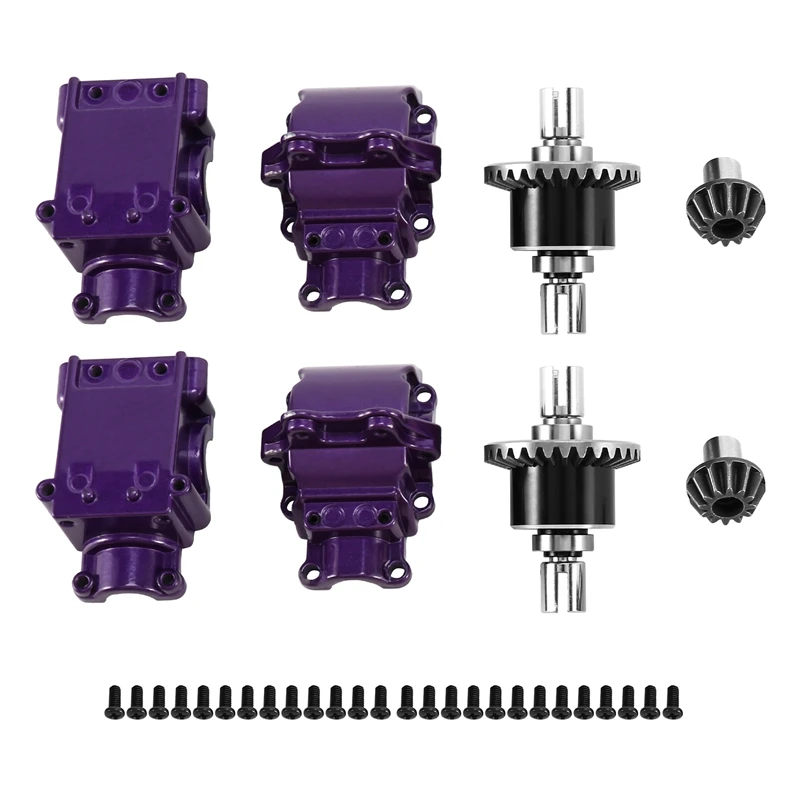 Copertura alloggiamento differenziale e cambio in metallo per Wltoys 144001 124019 124018   Accessori per parti di aggiornamento per auto RC