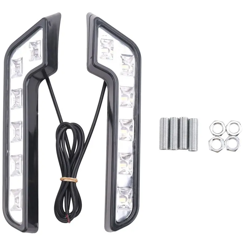 A13Z-2X 12 فولت السوبر مشرق DRL LED النهار تشغيل أضواء للسيارات السيارات إضاءة مقاومة للماء مصابيح القيادة مصابيح الضباب تصفيف السيارة