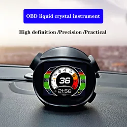 K10 Car Head-up Display HUD Vehicle OBD Instrument Turbine Table Tachometer Oil&Water Temperature Speed Display Car Accessories