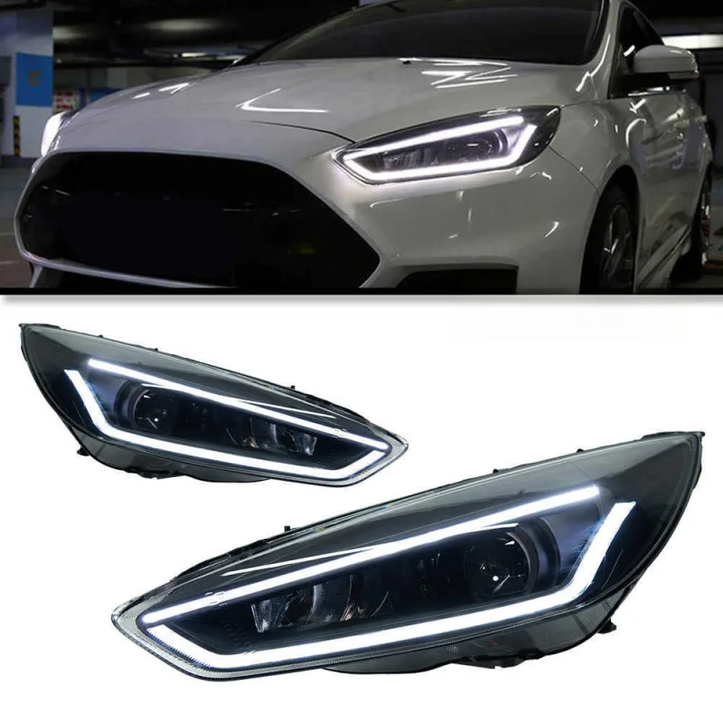 

Фара в сборе для Ford Focus 2015-2018 с LED ДХО, би-линзой и модифицированным динамическим указателем поворота