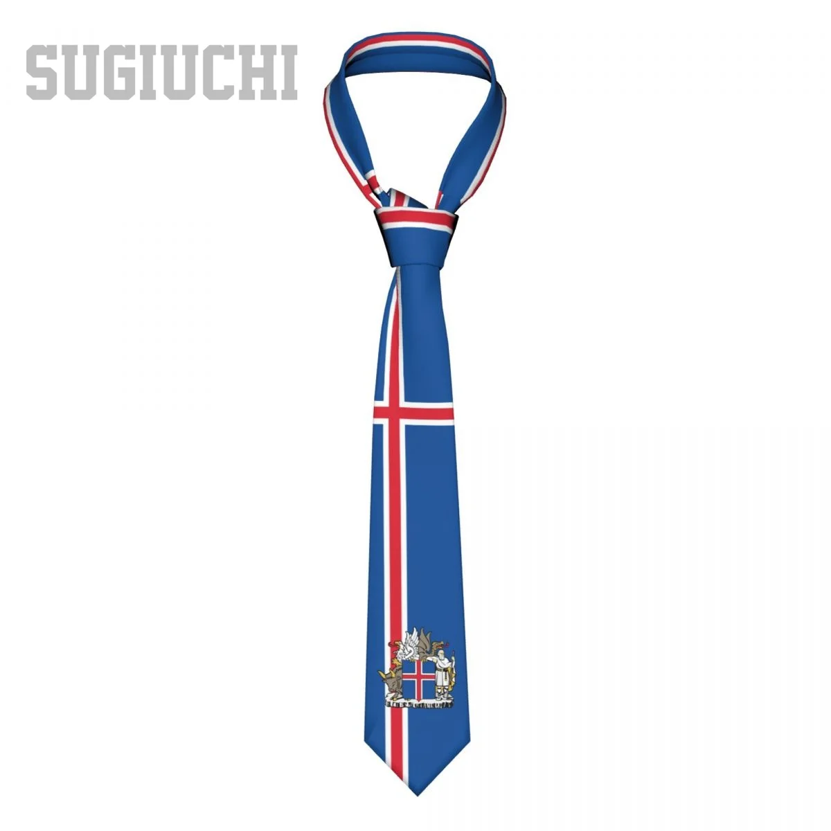 

Флаг Исландии, эмблема, мужские и женские галстуки, повседневные клетчатые галстуки, костюмы, тонкий деловой галстук для свадебной вечеринки, Gravatas