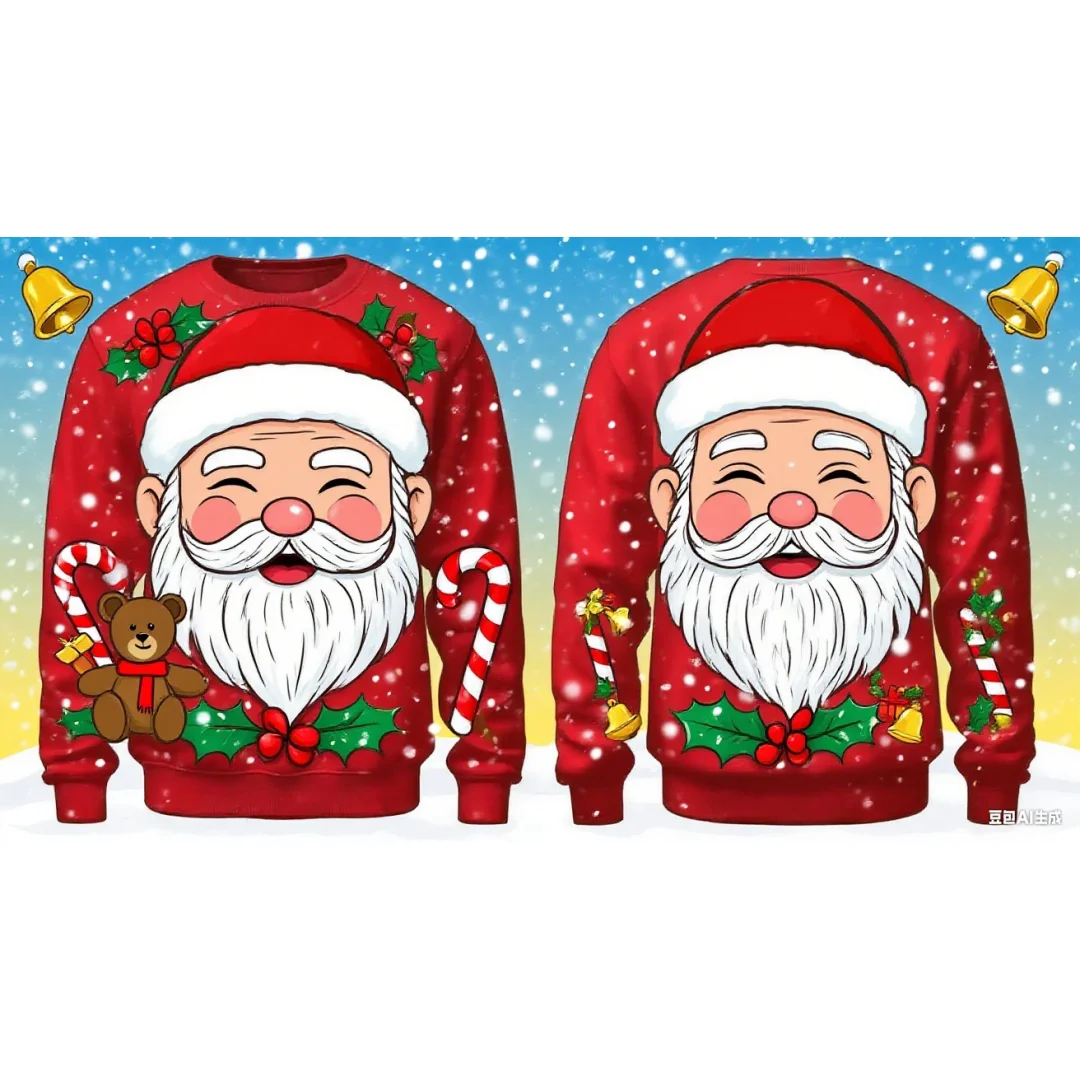 Christmas Santa Claus Graphic hoodie 3d Print Autumn Fashion Sweatshirts Y2k Children's Hoodies Men's And Women's Sweatshirt