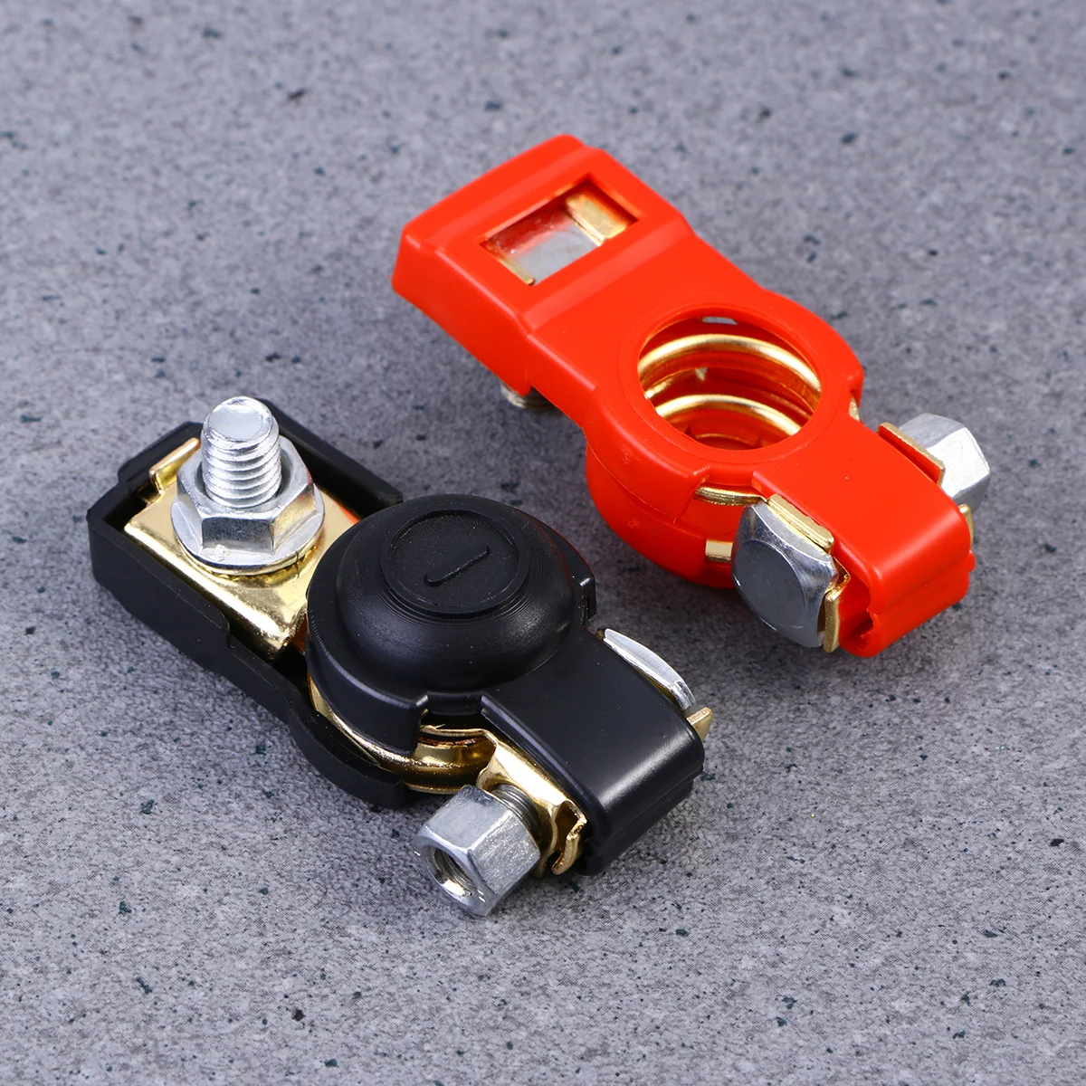 

Пара универсальных положительных отрицательных автомобильных клеммных зажимов медного размера, регулируемые изолированные защитные чехлы для 6 В 12 В