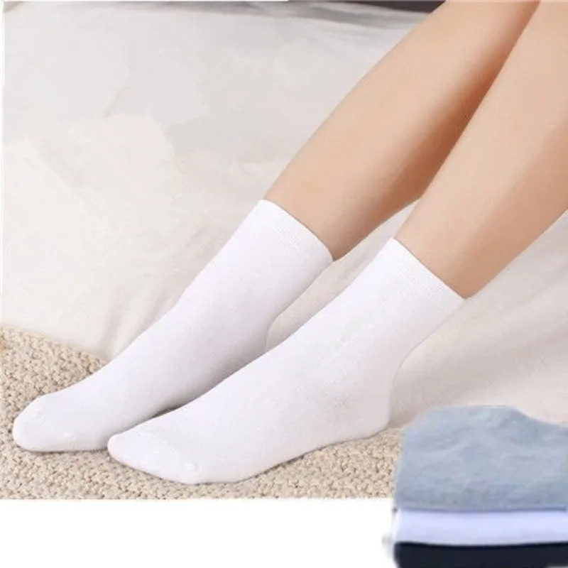 5 pairs Socks Men's Cotton Deodorant Winter Towel Bottom with Velvet Mid-tube White Stockings Thickened Sports Basketball Socks