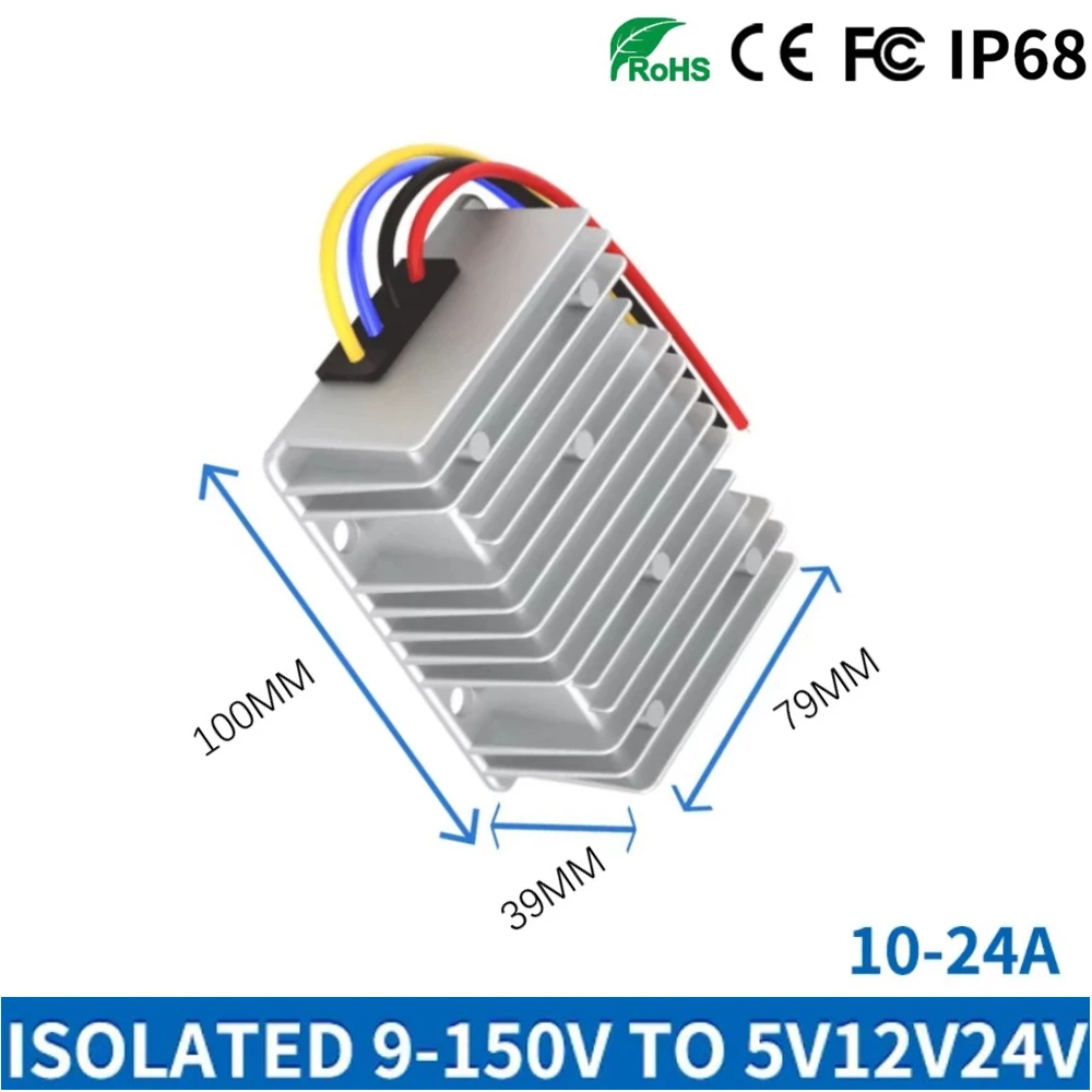 

Isolated 60V 48V 36V 24V 12V 100V 72V to 24V 5V 12V 15A-25A Car Radio Speaker Regulator DC DC Buck Step Down Voltage Converter