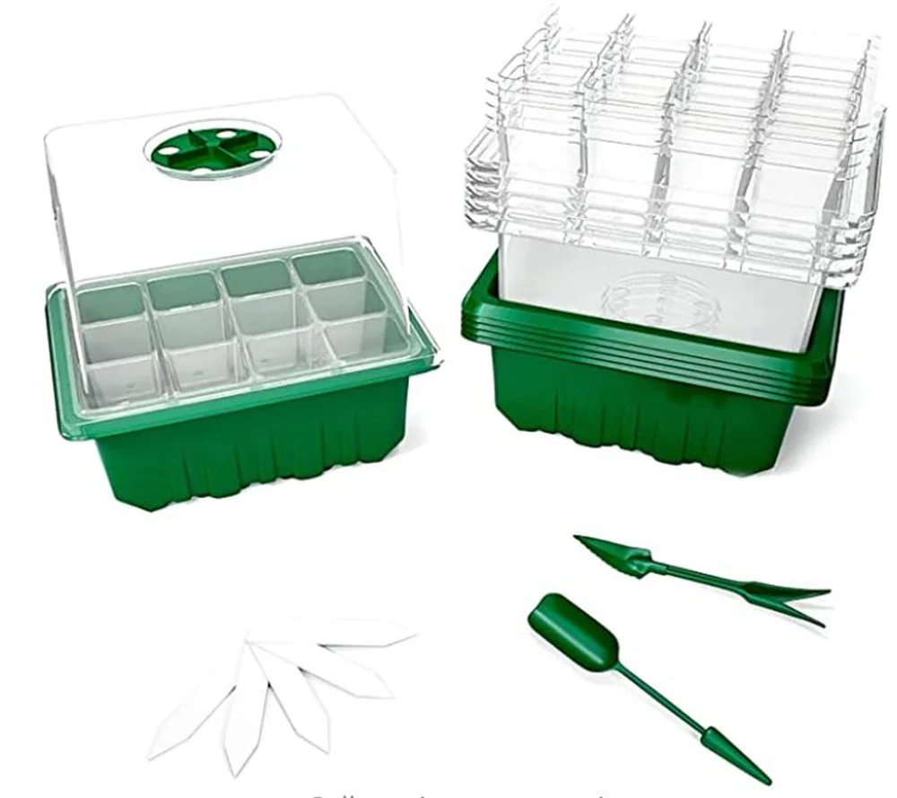 4/5/6PCS Plastic Nursery Pot 12 Hole Seedling Trays Plant Flower Grow Box Propagation Gardening Grow Starting Germination Box