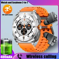 2025 Reloj inteligente inalámbrico Bluetooth, auriculares TWS, auriculares duales, monitor de salud de llamadas, auriculares deportivos para música, smartwatch2 en 1