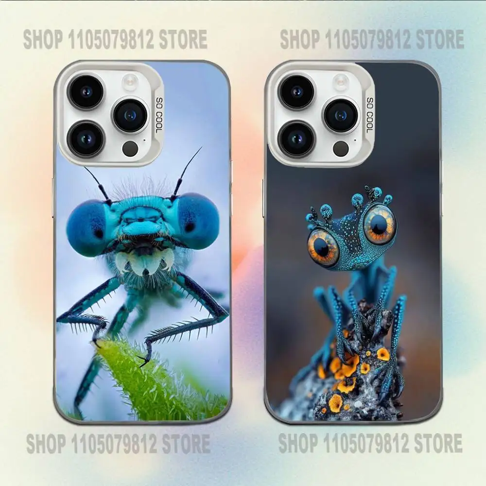 

Funny Cute Cool Mantis Phone Case For iPhone 16,15,14,13,12,11,Mini,Pro,E,MAX White Candy Matte Shockproof Cover