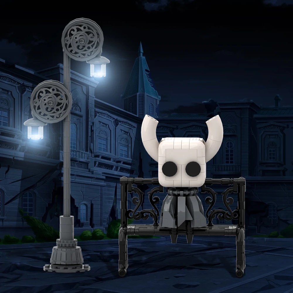 337PCS MOC Hollow Knight Building Block Street Light Scene and Box Model Action Figure Brick DIY Creative Children Toys Gift