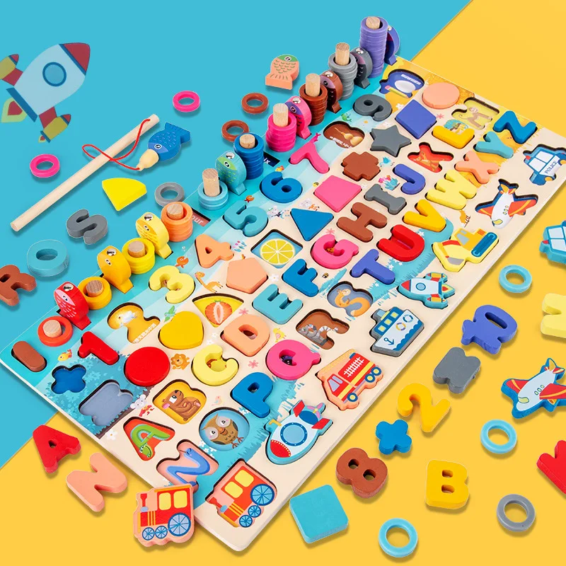 

Logarithmic Board Magnetic Fishing Game Number Children's Early Education Toys Pzzle Toy Fishing Rod Kindergarten Fun Game