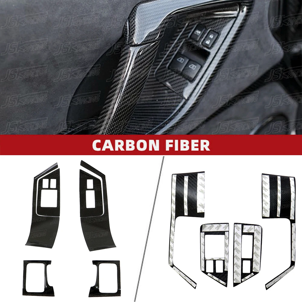 Carbon Fiber Window Switch Panel (6 Pcs) For Nissan R35 Gtr 2008-2016