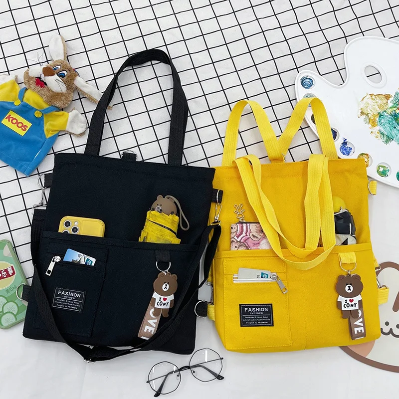 Canvas bag, women's crossbody bag, perfect for students to use as a tote bag for tutoring or extra classes