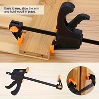 Woodworking Clamp F Hard Quick Release Ratchet Speed Squeeze Clip Kit Long Carpenter Set Nylon Gadget Work Bar Hand Tool 4inch 4