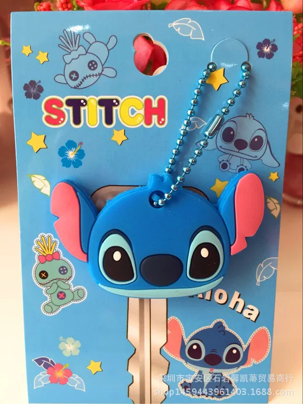 

Disney Anime Lilo & Stitch Key Chain Cartoon Toy Story Keychain Cover Silicone Car Key Chain Kawaii Kids Toys Birthday Gifts