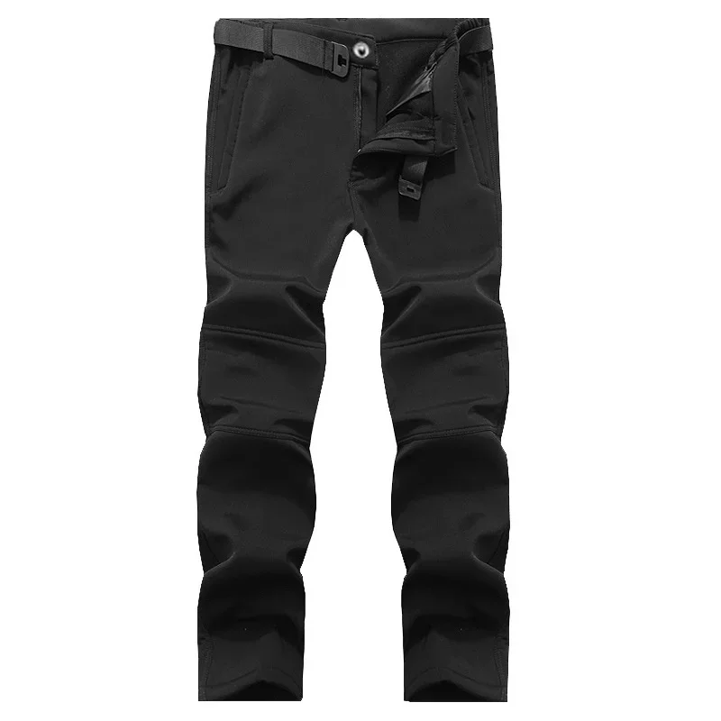 Winter Men Camping Hiking Pants Travel Soft Warm Waterproof Fleece Windproof Outdoor Skiing Trekking Trousers