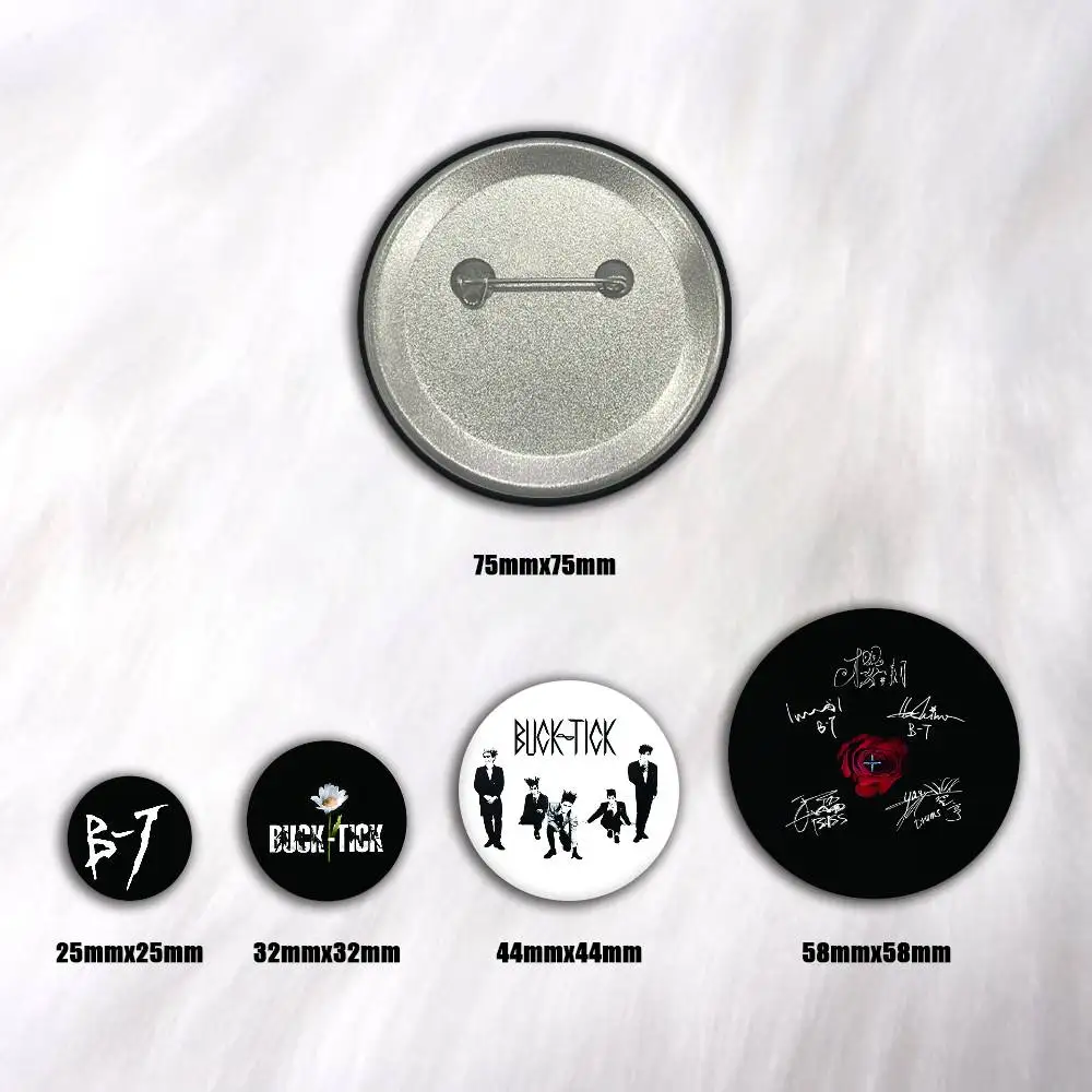 Vintage Classic B-Buck T-Tick Pins Badges Round Laser Badge Brooch Clothes Backpack Accessories
