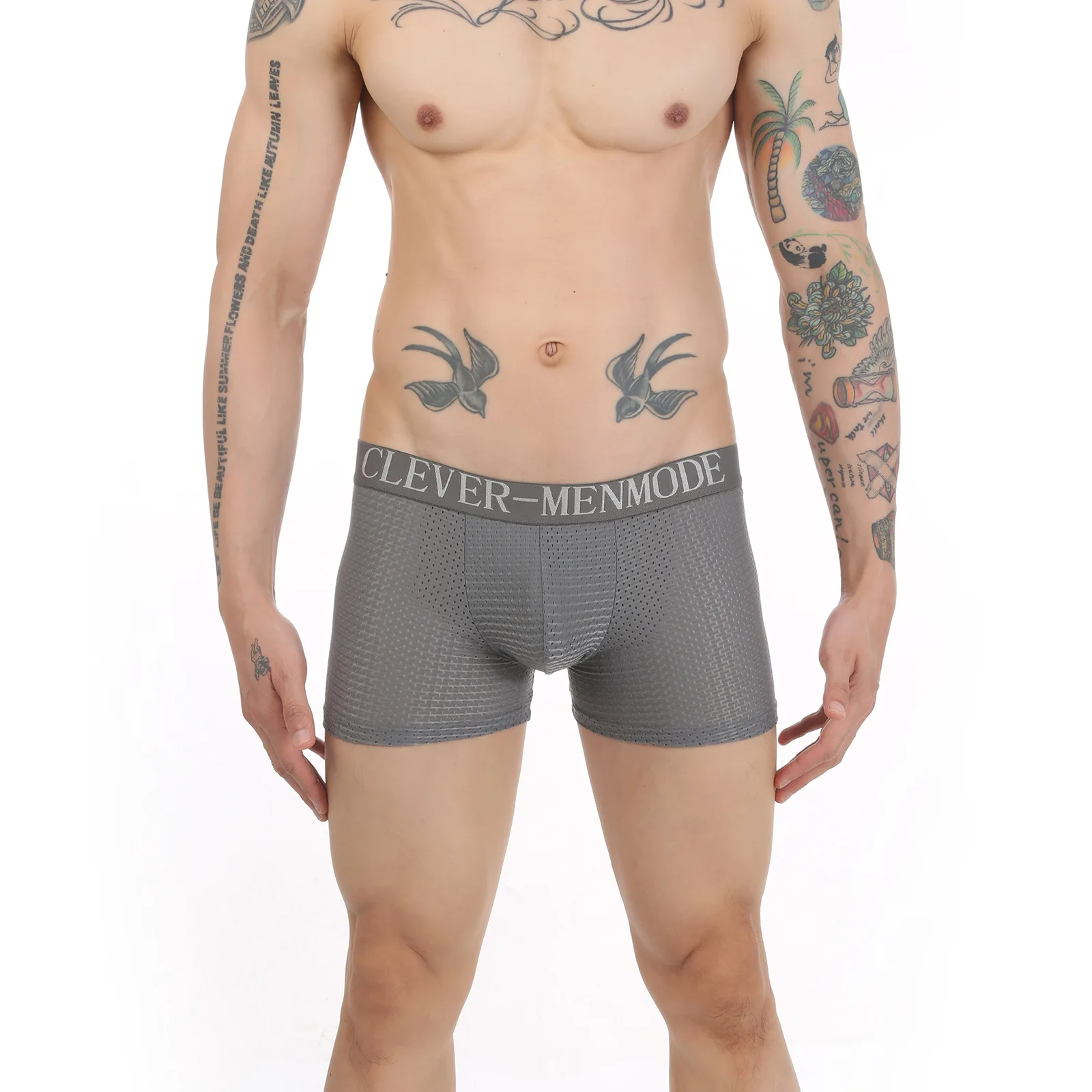 Sexy Men Padded Underwear Man Boxers Shorts Mesh Buttocks Lifter Enlarge Butt Push Up Pad Underpants Penis Pouch Panties