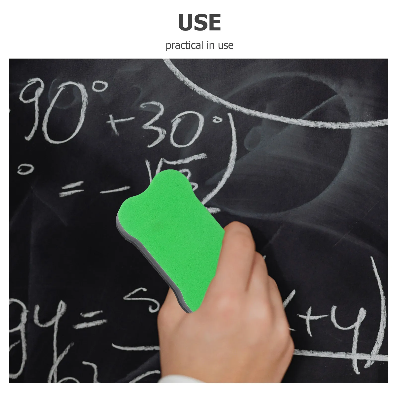

24pcs Blackboard Erasers Whiteboard Accessories Dry Magnetic EVA Material Soft Grip Classroom Office Teaching Tools Long