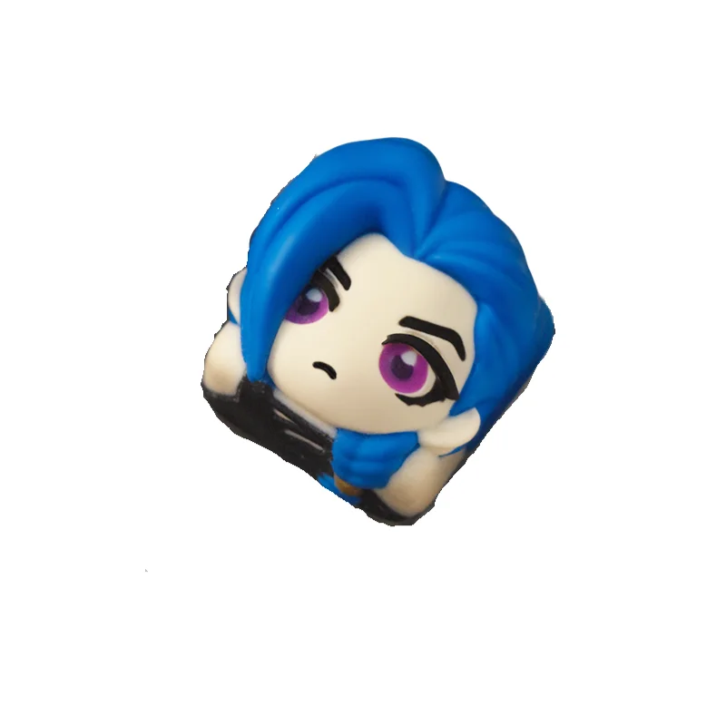 Keycap Arcane: سلسلة LOL دور Jinx Vi Ekko Caitlyn Heimerdinger الراتنج مناسبة للوحة المفاتيح الميكانيكية الهدايا الطرفية أنيمي
