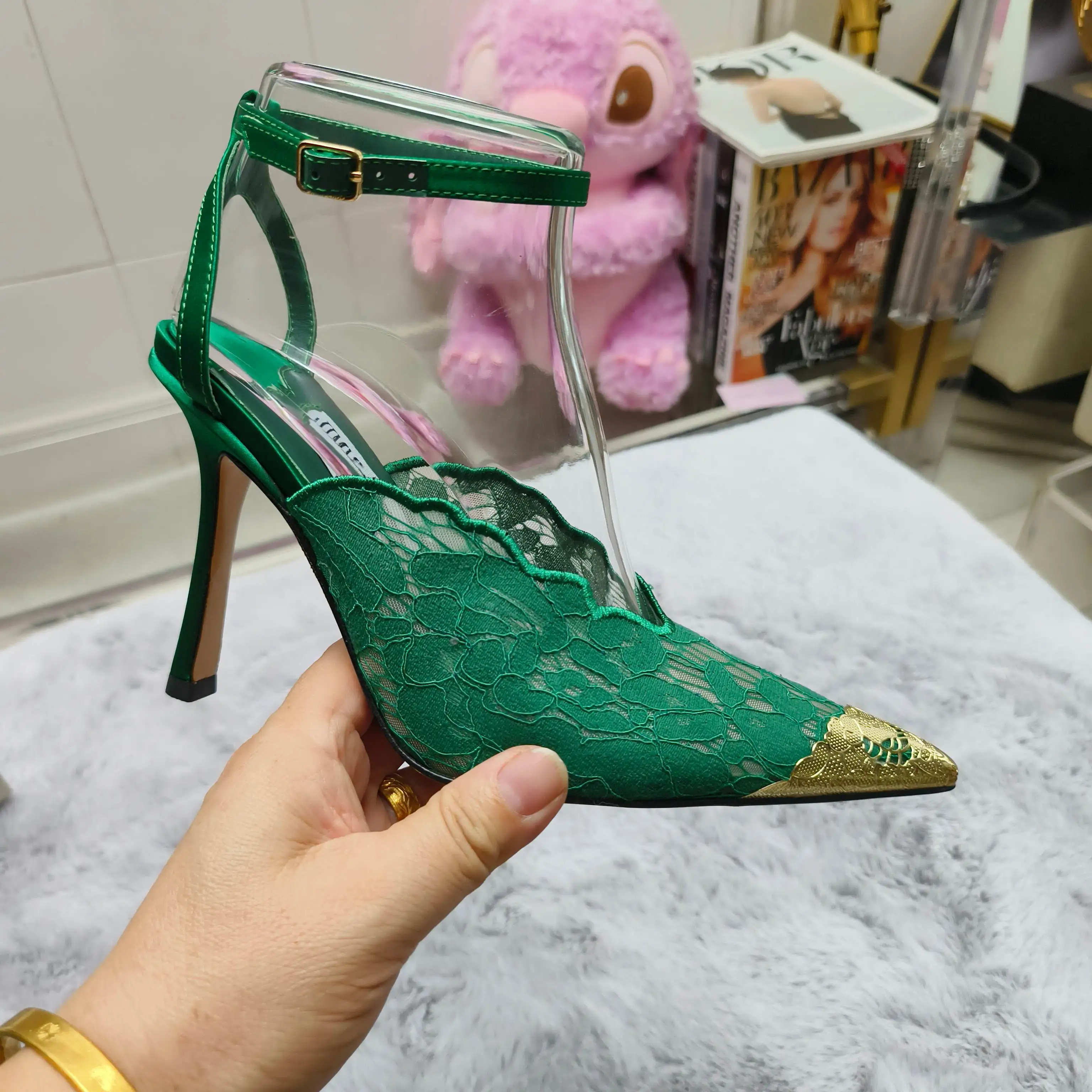

High-Quality Fashion Embroidered Ladies High Heels 10 Inch Stiletto Evening Shoes Stylish And Exquisite for Women