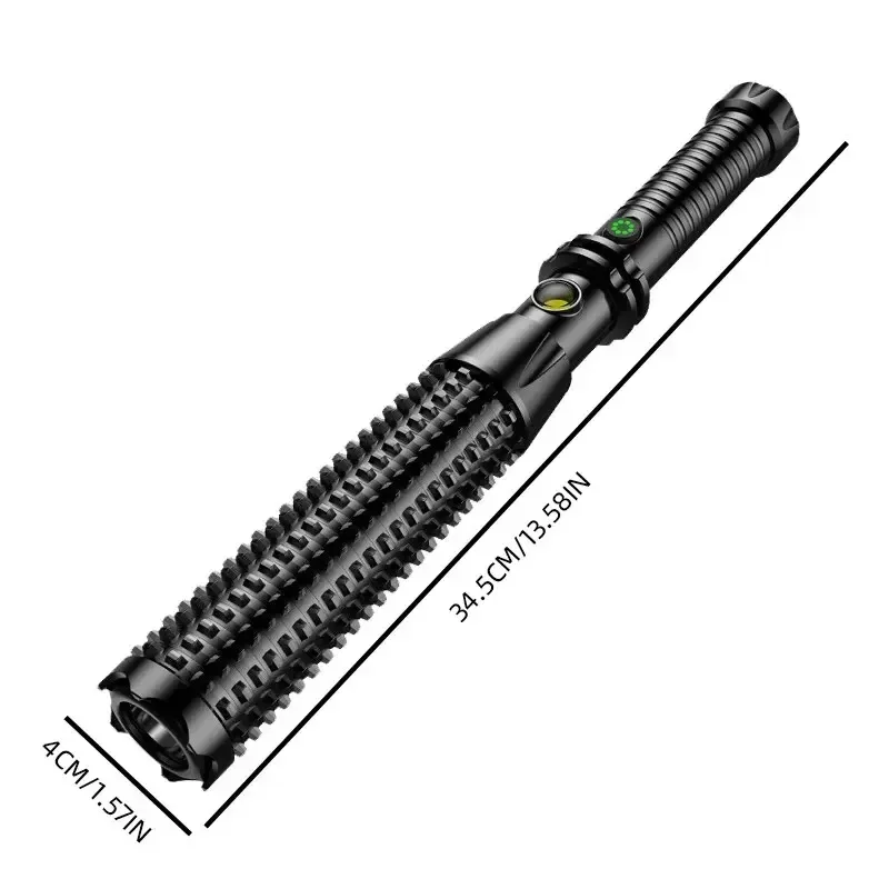 Baseball Bat LED Self-defense Flashlight telescopic Zoom Super Bright Self Defense Mace Light Tactical Baton Emergency Torch