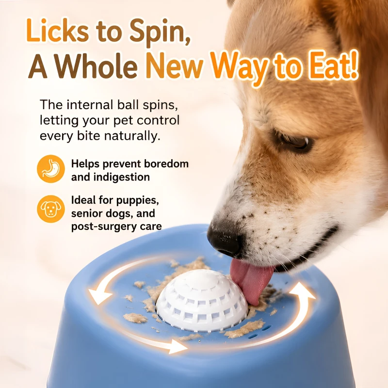 This pet licking bowl is suitable for both cats and dogs, and can be used for liquid food, bone brot