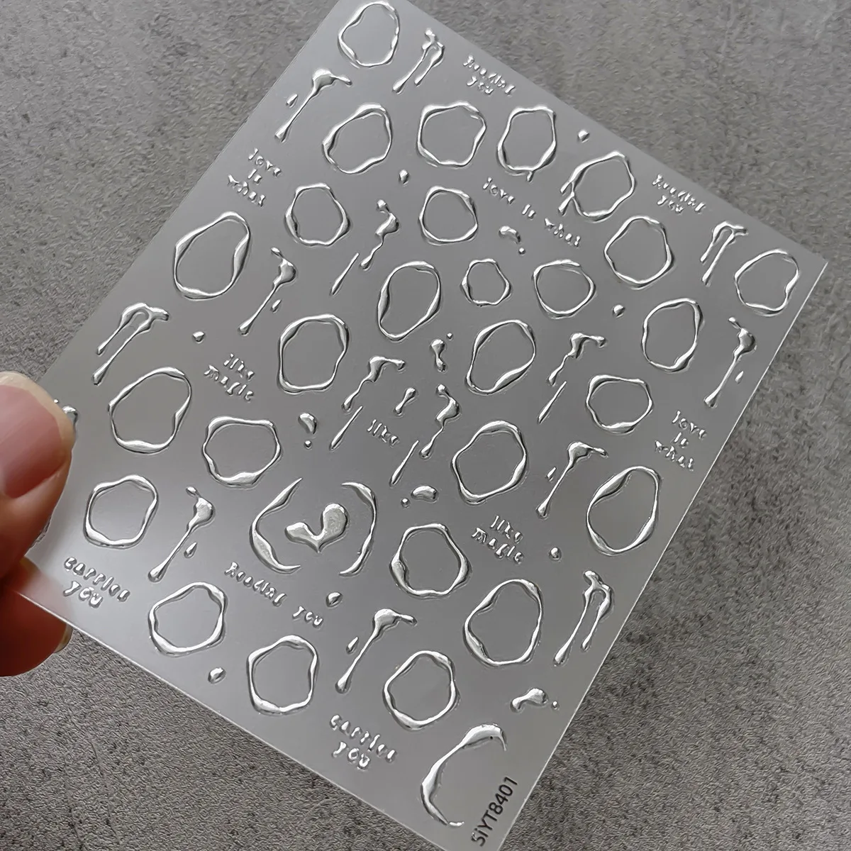 Irregular Circle Love Nail Stickers Lettering Nail Sticker Set Decoration Nails Decorations Sticky Tabs Nails Art Manicure Decor