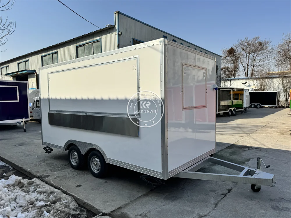 

Concession Mobile Food Trucks Kiosk Ice Cream Pizza Van Cart Fully Equipped Street Fast Food Trailer