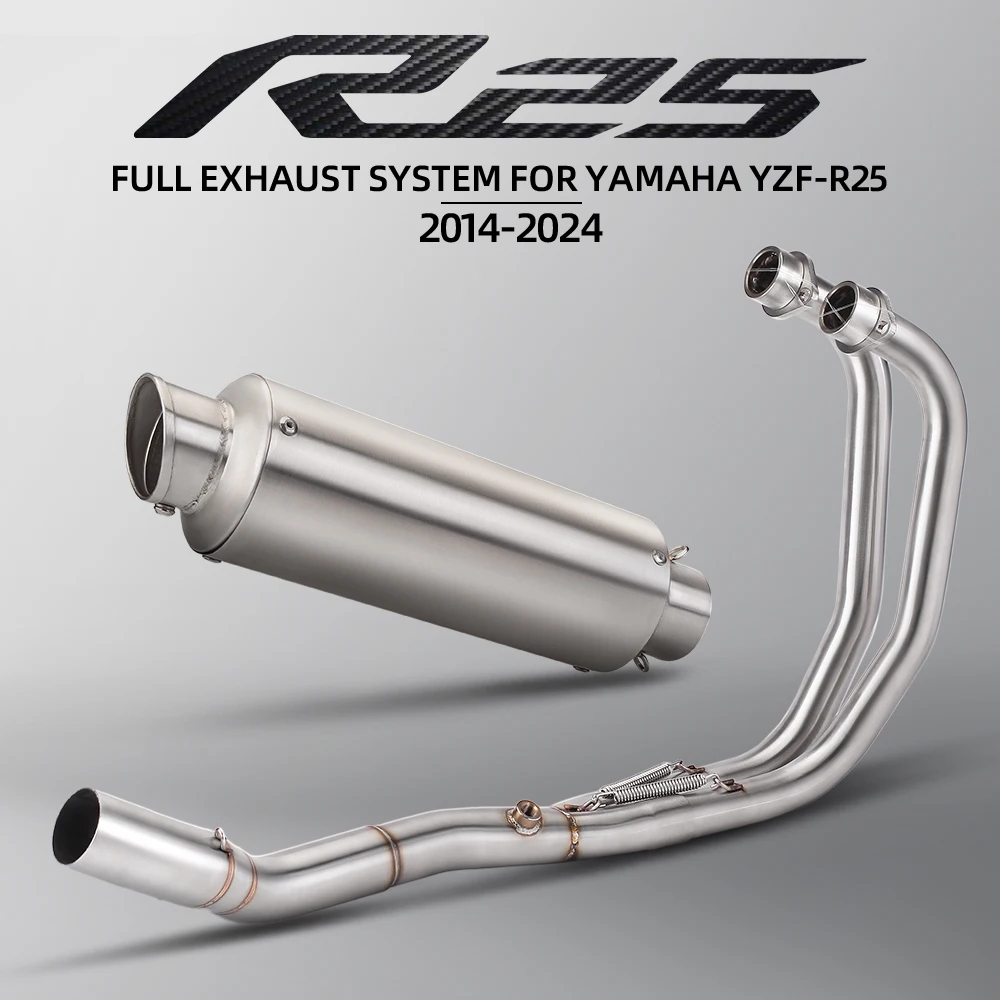 

leo GP Slip On Exhaust For Yamaha R25 R3 MT03 2015 2022 2023 2024 Years Motorcycle leo GP Exhaust Full Systems Front He