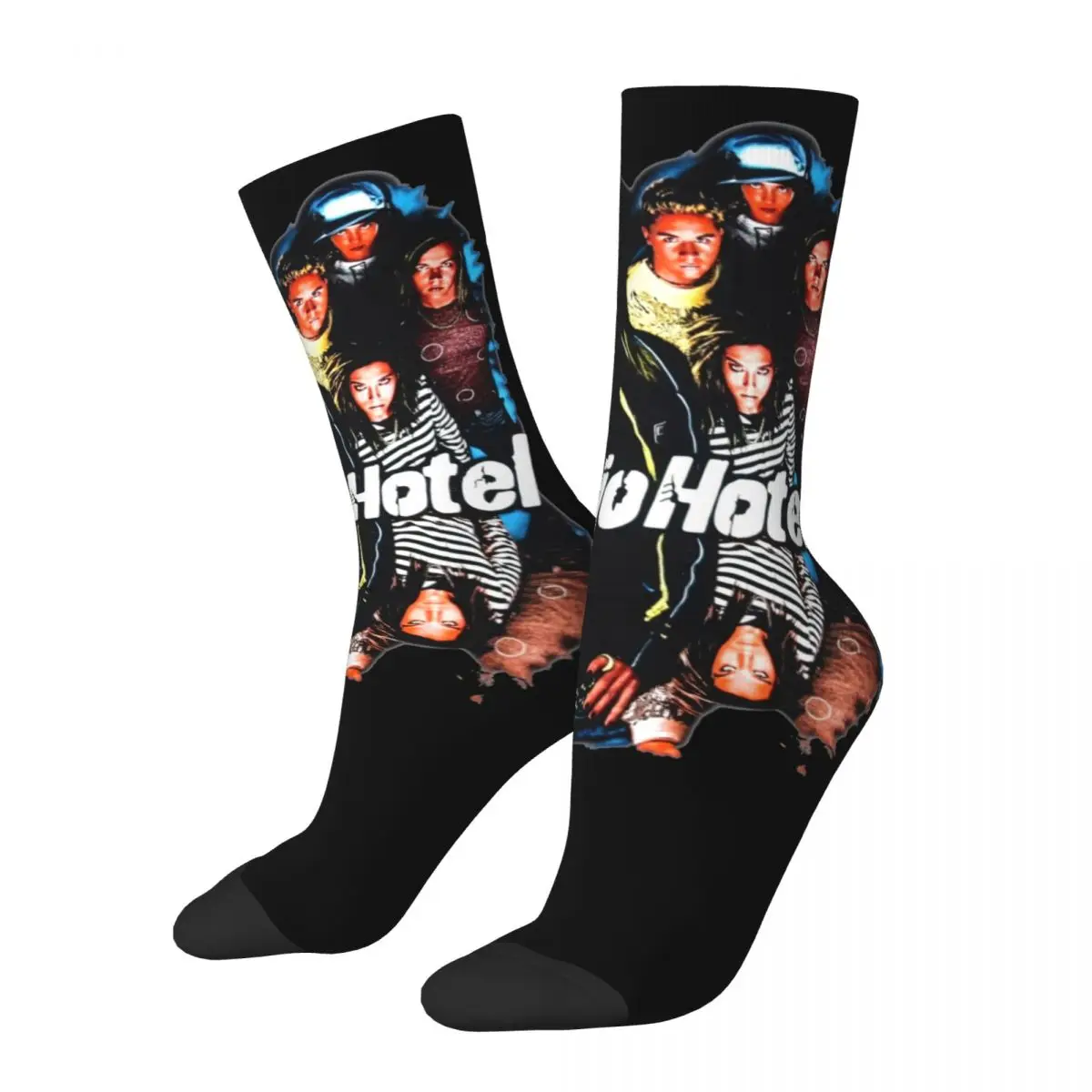 Tokio Hotel Socks Men Women Polyester Funny Happy German Rock Socks Novelty Spring Summer Autumn Winter Middle Tube Socks Gifts