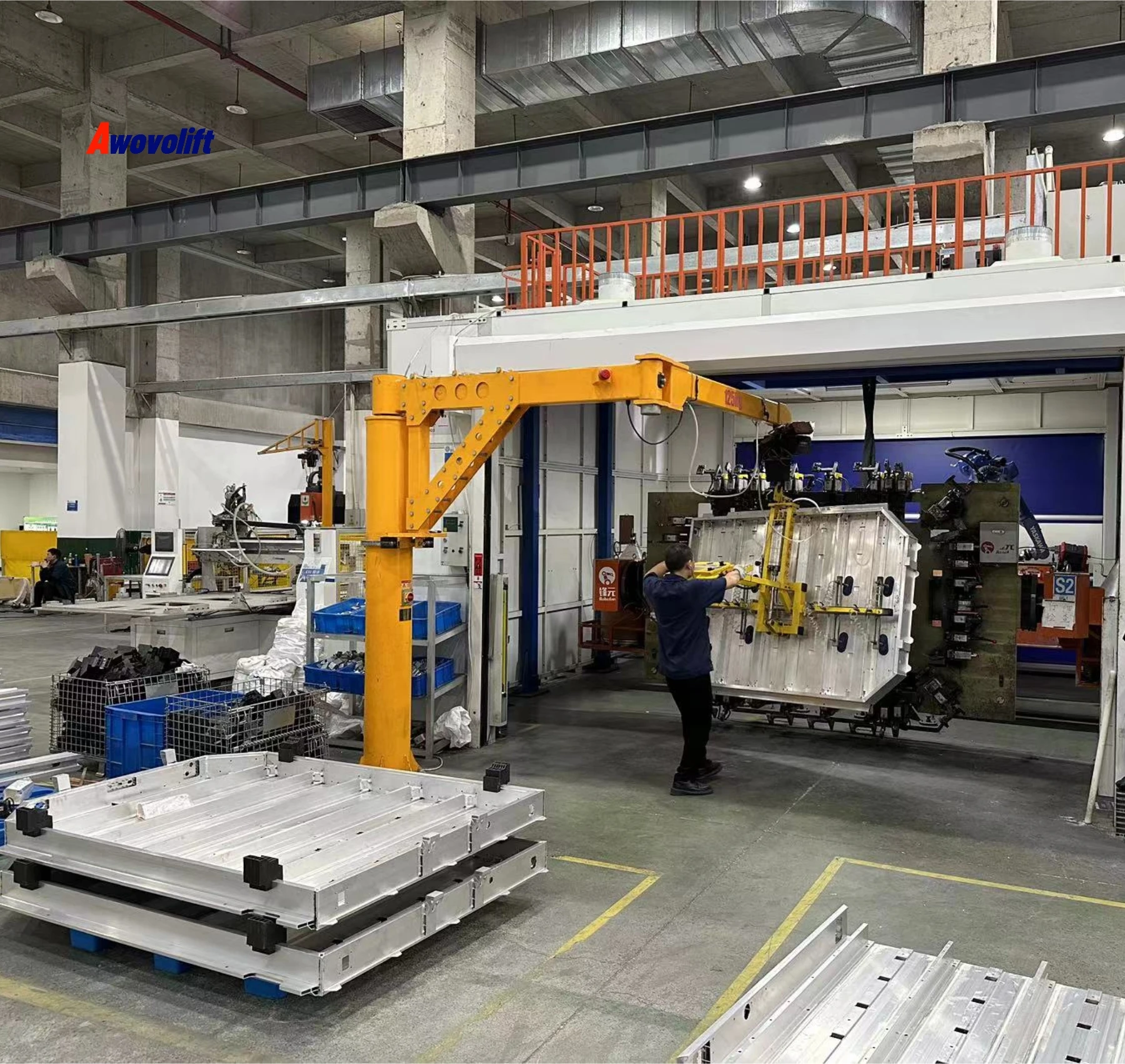 

Awovolift New Energy Car Battery Pneumatic Vacuum Lifter Suction Cup Crane Vacuum Lifting with Flip for Auto Factory CE 400kg
