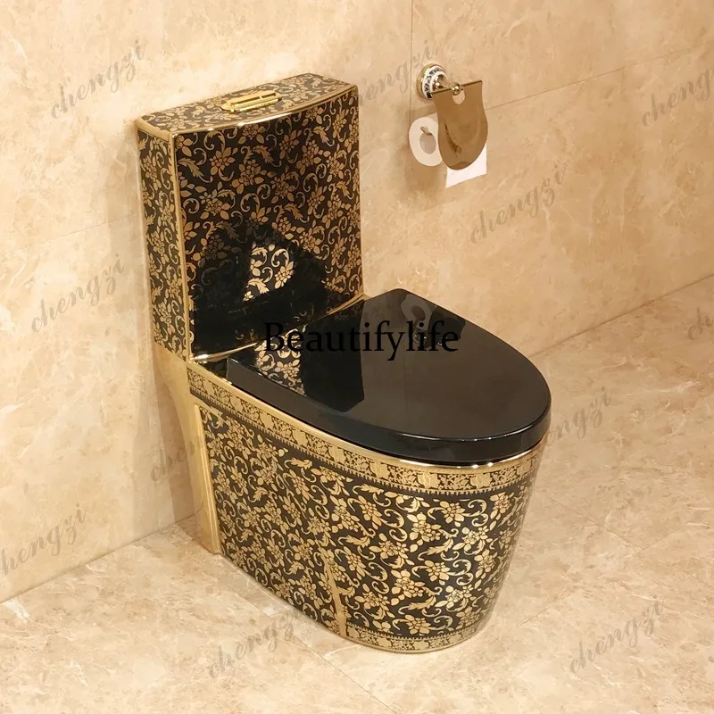 Black gold toilet color   personalized  gold plated toilet gold ceramic toilet